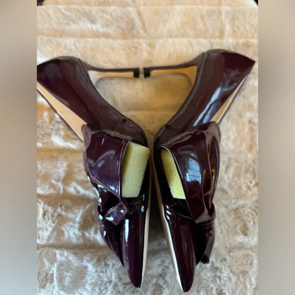 ZARA Faux Patent Court shoes with bow US 5.5 - Picture 3 of 6